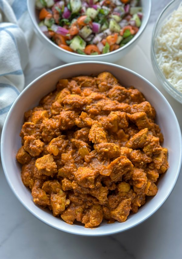 Experience the rich and flavorful Afghan Chicken Korma! Our recipe features succulent chicken breast, sautéed with a blend of aromatic spices, then simmered to perfection in crushed tomatoes. It’s a must-try dish for any food lover. Serve it with fluffy basmati rice and a side of fresh Salata for the full Afghan experience.