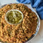 a plate of Afghan sticky rice called Shola