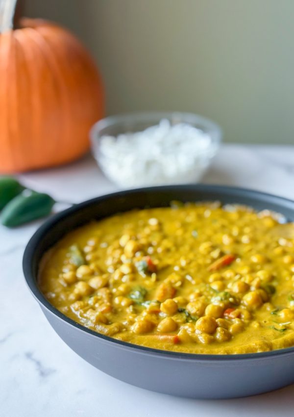 Pumpkin Coconut Curry with Chickpeas